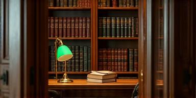 Stately library representing legal and estate heritage